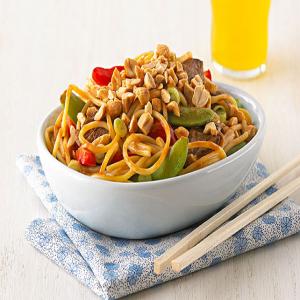 Asian Peanut Noodles with Beef for Two image