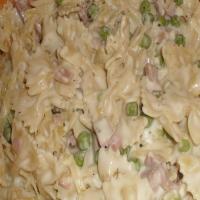 Bow Ties Alfredo With Ham and Peas (Or Broccoli) image
