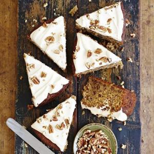 Marrow & pecan cake with maple icing image
