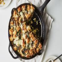Cheesy Kale and Mushroom Strata image