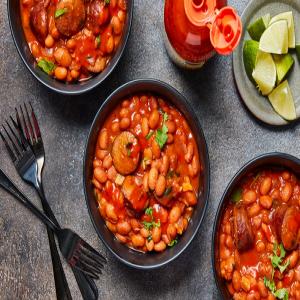 Slow-Cooker Baked Beans With Chorizo and Lime image