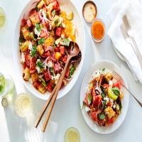 Country Panzanella With Watermelon Dressing image