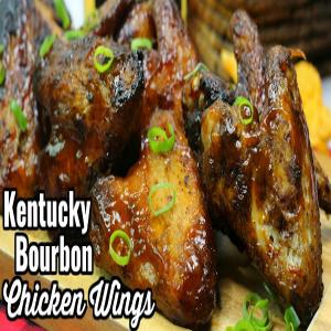 Kentucky Bourbon Chicken Wings - tender and juicy wings coated in a delicious barbecue bourbon sauce_image