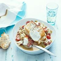 Pan-Seared Halibut with Soppressata and Fennel image