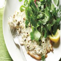 Broiled Mustard-Crusted Flounder image