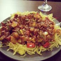 Spaghetti Squash Spaghetti with Meat Sauce_image