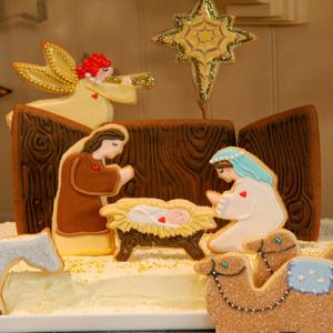 Gingerbread Nativity Creche image