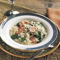 Shrimp Risotto with Baby Spinach and Basil_image