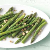 Steamed Asparagus with Brown Butter and Hazelnuts image
