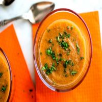 Blender Gazpacho With Celery, Carrot, Cucumber and Red Pepper image