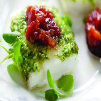 Roasted Alaska Cod with Kale Pesto and Tomato Jam image