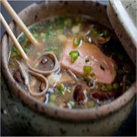 A Meal in a Bowl: Salmon, Shiitakes and Peas image