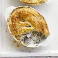 Russian chicken & mushroom pies with soured cream & dill image