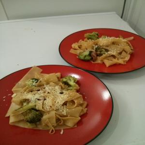 Pasta With Pancetta, Broccoli or Broccoli Rabe and Pine Nuts image