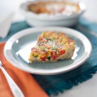 Hash Brown Crusted Veggie and Ham Quiche_image