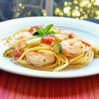 Bucatini Pasta with Shrimp and Anchovies image