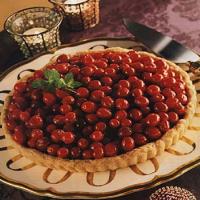 Chocolate Tart with Candied Cranberries image