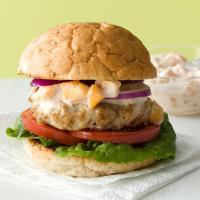 Makeover Turkey Burgers with Peach Mayo_image