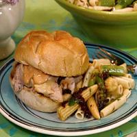 Hot Pork Sandwiches with Swiss and Quick Fix Russian Dressing_image