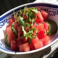 Watermelon Salad With Jalapeno and Lime image