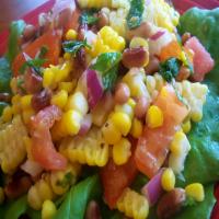 Pinto Bean, Fresh Corn and Tomato Salad image