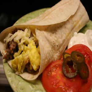 Egg & Sausage Breakfast Burrito image