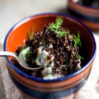 Mediterranean Cucumber and Yogurt Salad With Red or Black Quinoa_image