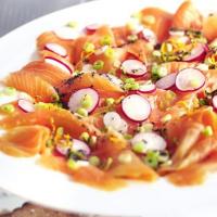 Marinated smoked salmon with poppy seeds image