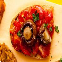 Italian mushroom and tomato toast topper recipe_image