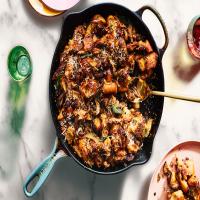 Skillet Stuffing With Italian Sausage and Wild Mushrooms_image