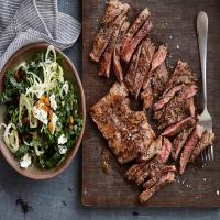 Cumin Steak With Kale, Fennel and Feta Salad_image