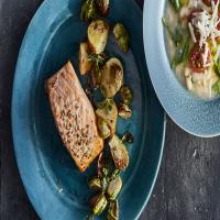 Roasted Salmon and Brussel Sprouts_image