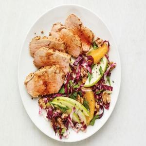 Pork Tenderloin with Apple and Orange Salad image