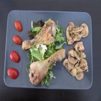 Easy Baked Chicken Drumsticks With Mushrooms image