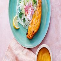Salmon with Spicy Mango Barbecue Sauce image