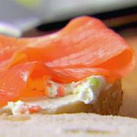 Smoked Salmon and Vegetable Cream Cheese Bagels image