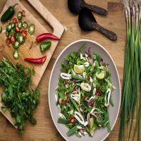 Spicy Grilled Squid and Green Bean Salad image