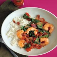 Shrimp with Bacon and Collards image