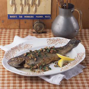 Panfried Trout with Pecan Butter Sauce Recipe | Epicurious.com_image