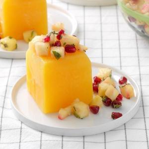 Mango Glace with Pineapple Pomegranate Salsa_image