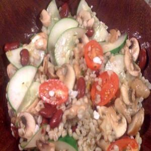 Mushroom Vegetable Barley Salad with Lemon Vinaigrette_image