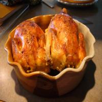 Cornish Game Hens With Garlic Cloves and Onion image