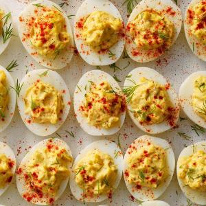 Pressure Cooker Garlic-Dill Deviled Eggs_image