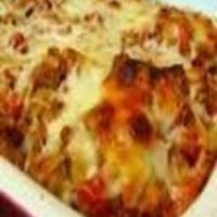 BAKED PENNE WITH CHICKEN, BROCCOLI AND THREE CHEESES image