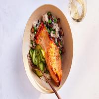 Salmon-Shiitake Rice Bowls image