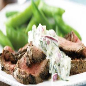 Skinny Beef with Mint Cucumber Sauce_image