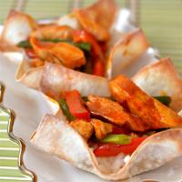 Jasmine Rice and Red Curry Chicken Wonton Bowls image