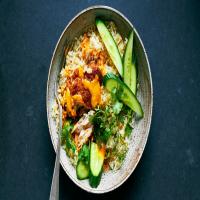 One-Pot Gingery Chicken and Rice With Peanut Sauce image