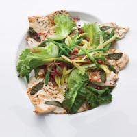 Chicken Paillards with Fresh Greens and Beans image