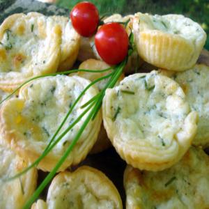 Puff Pastry Cheese and Chives Baskets image